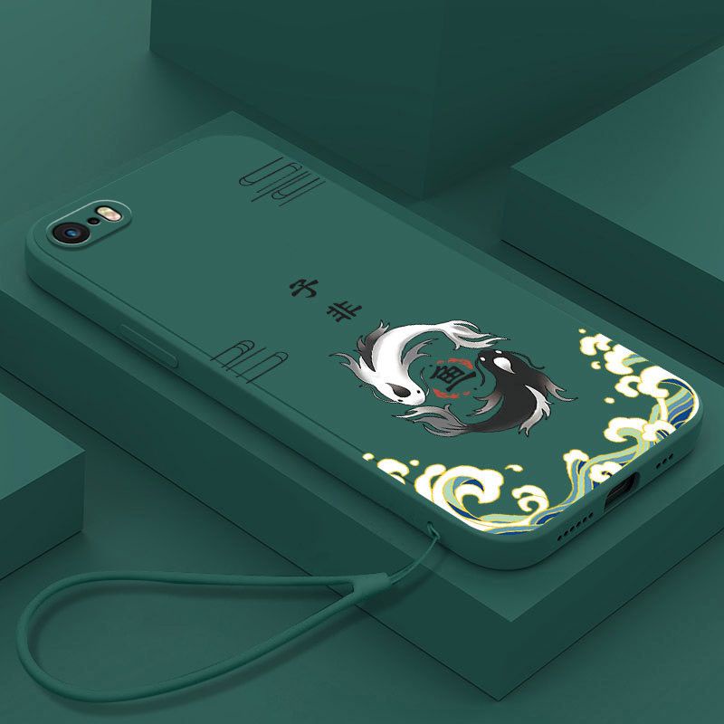 เคสโทรศัพท์มือถือ ซิลิโคน ขอบตรง บางมาก กันกระแทก สร้างสรรค์ สําหรับ iPhone SE1 2016 5 - รูปที่ 6