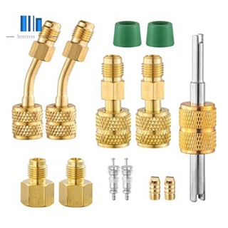 R410a อะแดปเตอร์แยก ขนาดเล็ก R410A พร้อมตัวเชื่อมต่อพอร์ตสูญญากาศ ตัวเมีย 5/16 นิ้ว เป็นตัวผู้ 1/4 นิ้ว สําหรับระบบ HVAC