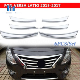 กระจังหน้ารถยนต์ แบบตาข่าย สําหรับ Nissan Versa Latio Almera 15-17