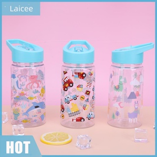 [Laicee.th] ขวดน้ําน่ารัก พร้อมหลอดดูด 450 มล. แฟชั่นฤดูร้อน สําหรับเด็ก