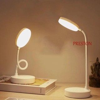 Preston โคมไฟตั้งโต๊ะ หรี่แสงได้ แบบสัมผัส ชาร์จ Usb ปรับได้ 3 สี สําหรับหอพัก