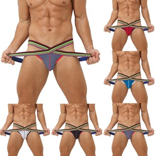 Thongs Jockstrap กางเกงชั้นใน กางเกงกีฬา เปิดก้น สําหรับผู้ชาย