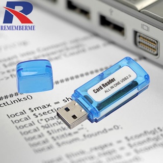 [rememberme.th] เครื่องอ่านการ์ดความจํา USB 2.0 4 in 1 แบบพกพา สําหรับการ์ด SD TF T-Flash M2