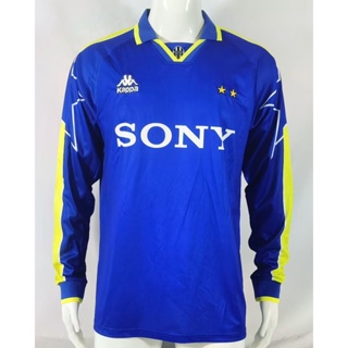 เสื้อกีฬาแขนยาว ลายทีมฟุตบอล Juve Away 96-97 Juve Away สไตล์วินเทจ แห้งเร็ว ไซซ์ S-XXL AAA