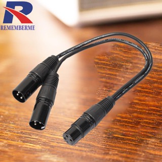 [rememberme.th] อะแดปเตอร์ปลั๊กแจ็ค 3Pin XLR ตัวเมีย เป็นตัวผู้คู่ สําหรับไมโครโฟน