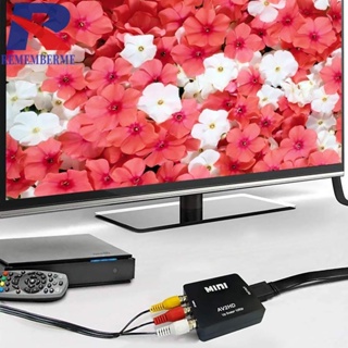 [rememberme.th] กล่องอะแดปเตอร์แปลงวิดีโอ AV เป็น HDMI 1080P MINI AV2HDMI สําหรับ HDTV