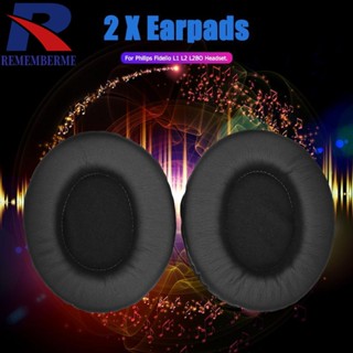 [rememberme.th] เบาะรองหูฟัง แบบเปลี่ยน สําหรับ Philips Fidelio L1 L2 L2BO 1 คู่