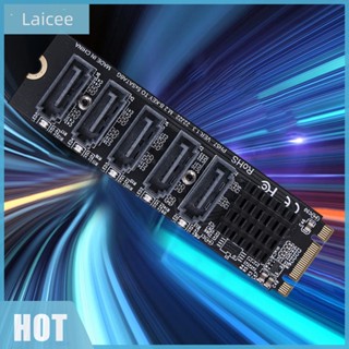 [Laicee.th] อะแดปเตอร์การ์ดขยาย M.2 MKEY PCI-E 5/6 พอร์ต NVME เป็น SATA 6Gpbs