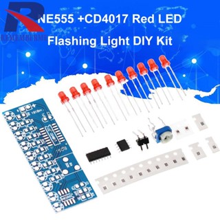 [rememberme.th] Ne555 CD4017 ชุดไฟกระพริบ LED SMD 2.5-14.5V สําหรับฝึกบัดกรี DIY