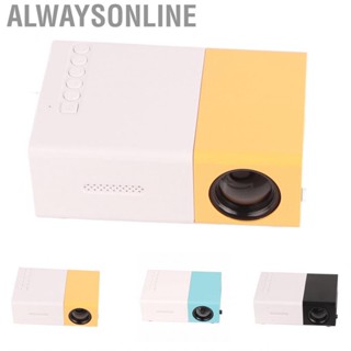 Alwaysonline Small Projector HD Real Color Portable  Home Theater for Cellphone CN Plug AC 220V