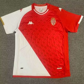 เสื้อกีฬาแขนสั้น ลายทีมชาติฟุตบอล Monaco Jersey 23-24 Monaco Home สไตล์วินเทจ แห้งเร็ว ไซซ์ S-XXL AAA