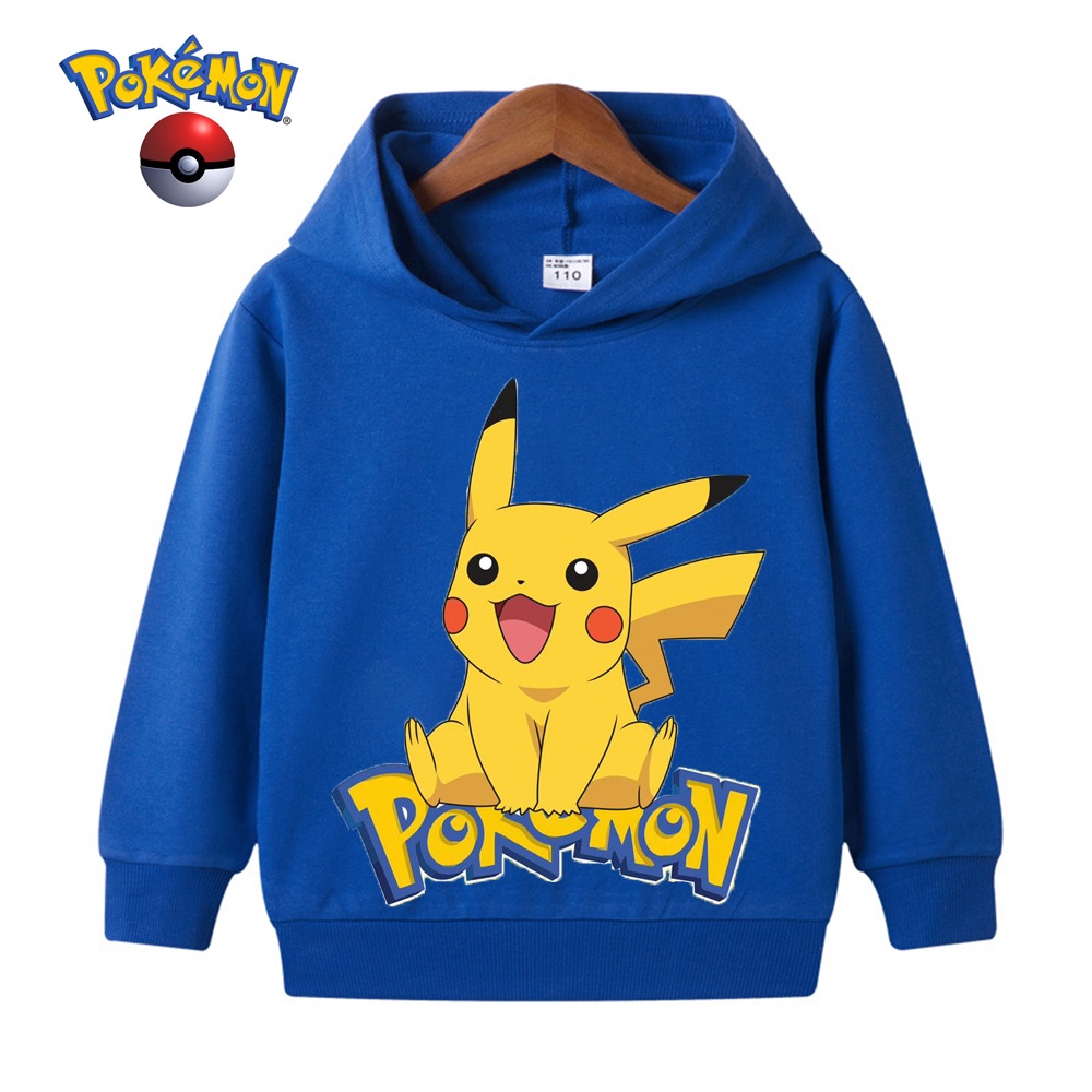 เสื้อกันหนาว มีฮู้ด ลายการ์ตูนโปเกม่อน ปิกาจู สุดฮา เหมาะกับฤดูใบไม้ผลิ สําหรับเด็กผู้ชาย และเด็กผู้หญิง อายุ 4-14 ปี ราคา ถูกที่สุด ดีลบีเคเค แกลเลอรีภาพที่ 2