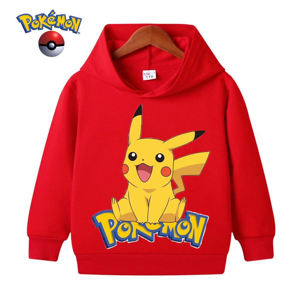 เสื้อกันหนาว มีฮู้ด ลายการ์ตูนโปเกม่อน ปิกาจู สุดฮา เหมาะกับฤดูใบไม้ผลิ สําหรับเด็กผู้ชาย และเด็กผู้หญิง อายุ 4-14 ปี ราคา ถูกที่สุด ดีลบีเคเค แกลเลอรีภาพที่ 4