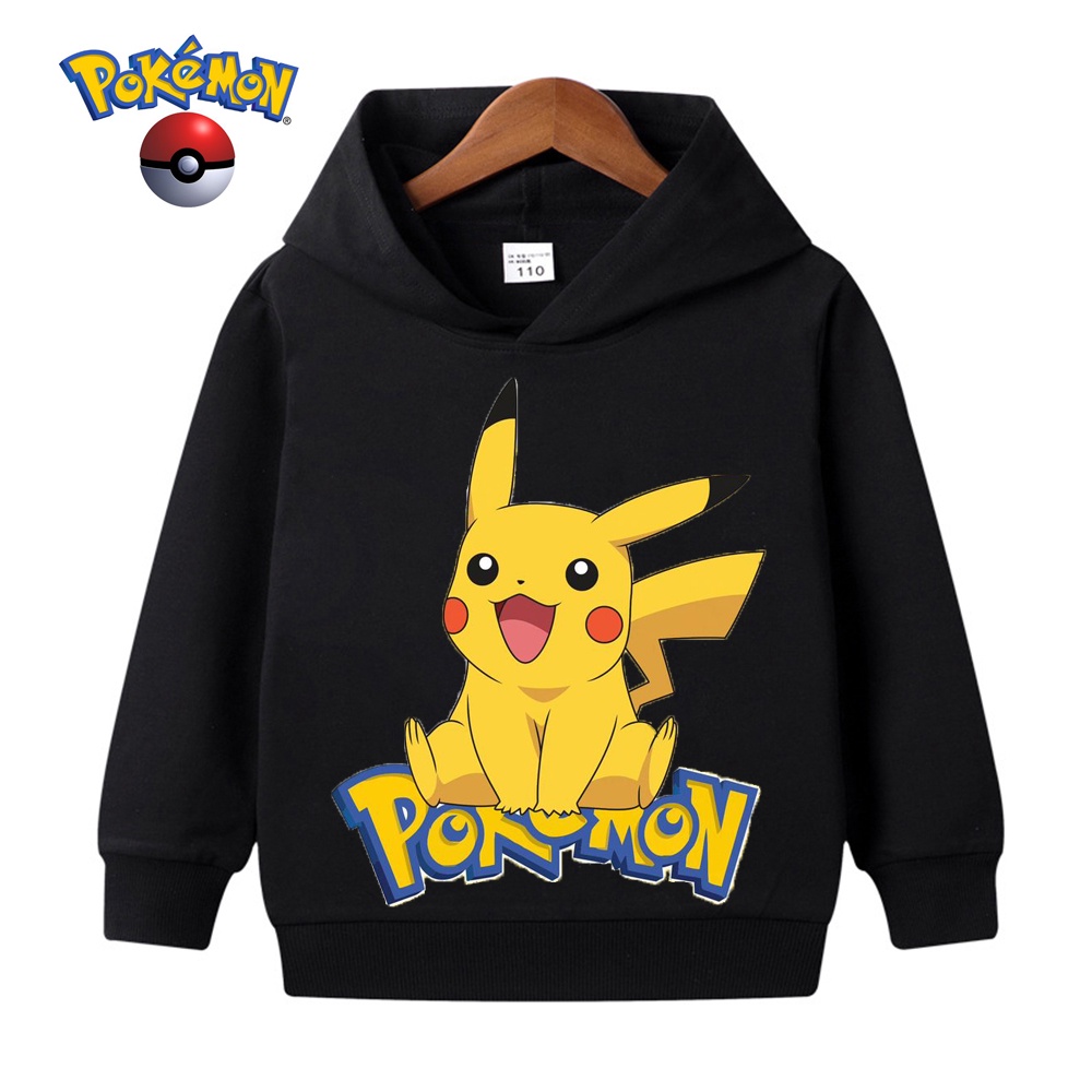 เสื้อกันหนาว มีฮู้ด ลายการ์ตูนโปเกม่อน ปิกาจู สุดฮา เหมาะกับฤดูใบไม้ผลิ สําหรับเด็กผู้ชาย และเด็กผู้หญิง อายุ 4-14 ปี ราคา ถูกที่สุด ดีลบีเคเค แกลเลอรีภาพที่ 5