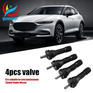 [qunjiajia.th] ก้านวาล์ว TPMS สําหรับ Mazda Nissan Mitsubishi Renault Fiat Chrysler 4 ชิ้น