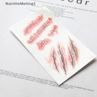 [NutriliteMelting1] สติกเกอร์รอยสักชั่วคราว กันน้ํา ลายฮาโลวีน สําหรับใบหน้า [TH]