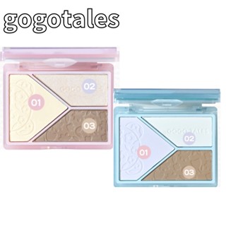 Gogotales แผ่นไฮไลท์จมูก เนื้อแมตต์ ลายหมี สามสี สําหรับซ่อมแซมสวน GT420
