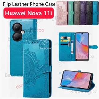 เคสโทรศัพท์มือถือหนัง กันกระแทก แบบฝาพับแม่เหล็ก พร้อมช่องใส่บัตร สําหรับ Huawei Nova 11 pro Ultra 11 i 11pro 11Ultra 11i Nova11i Nova11pro 2023