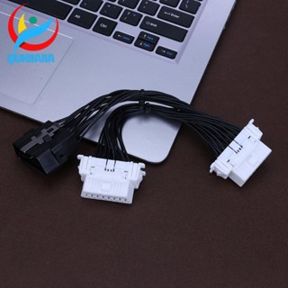 [qunjiajia.th] สายเคเบิลแยก OBD 2 16pin 1 เป็น 2 สําหรับเครื่องสแกนเนอร์วินิจฉัยรถยนต์ ELM327