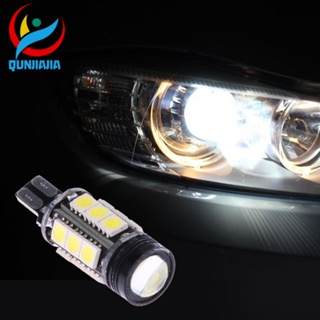 [qunjiajia.th] หลอดไฟถอยหลังรถยนต์ LED T15 W16W W2.1x9.5D 15SMD 5050 COB 921