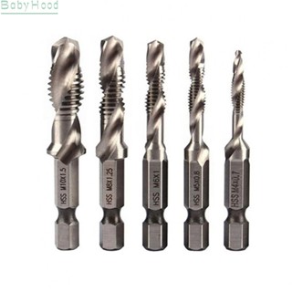 【Big Discounts】5pcs Tap Drill Bit Hex Shank HSS Threaded Bit Screw Machine Compound Tap M4-M10#BBHOOD