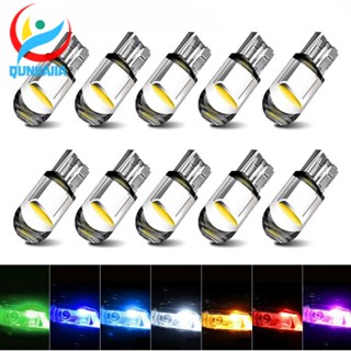 [qunjiajia.th] หลอดไฟ LED T10 DC 12V 10 ชิ้น สําหรับรถยนต์