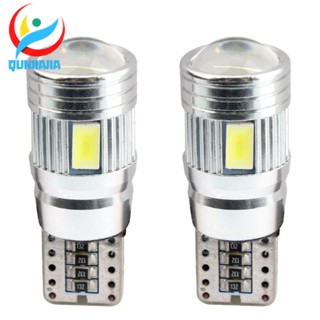 [qunjiajia.th] หลอดไฟหน้ารถยนต์ LED T10 6SMD 12V 2 ชิ้น