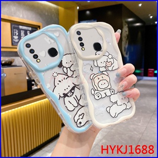 เคส Vivo Y19 tpu ใส ครีม การ์ตูน แฟชั่น ins ลม ซิลิโคน เคสโทรศัพท์ NYW