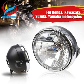 [qunjiajia.th] ไฟหน้า LED ทรงกลม กันน้ํา สําหรับ Honda CB400 900 CB750