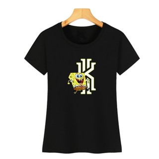 【New】 เสื้อขาว เสื้อยืดสีขาวผู้ชาย - เออร์วิง Spongebob เสื้อเชิ้ตแขนสั้นแขนสั้นด้านล่างสีขาวสีดําเสื้อยืด