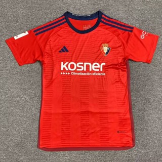 เสื้อกีฬาแขนสั้น ลายทีมชาติฟุตบอล Osasuna Home Jersey 23-24 S-XXL ชุดเหย้า AAA แบบแห้งเร็ว