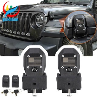 [qunjiajia.th] สลักฝากระโปรงหน้า สเตนเลส ABS กันน้ํา สําหรับ Jeep Wrangler JL 18-23