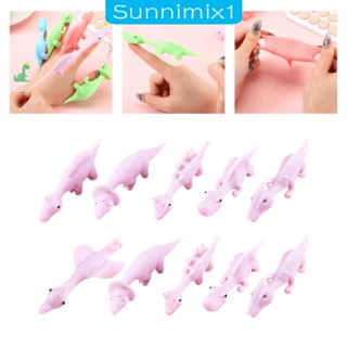 [Sunnimix1] ของเล่นไดโนเสาร์บินนิ้ว สําหรับเด็กอายุ 3 ปีขึ้นไป 10 ชิ้น