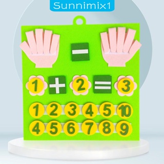 [Sunnimix1] ของเล่นกระดานสักหลาด นับตัวเลข เพื่อการศึกษา สําหรับเด็กอายุ 3 ปีขึ้นไป