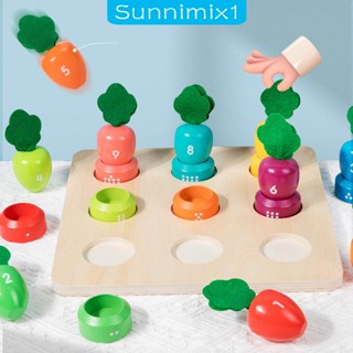 [Sunnimix1] เกมจับคู่สี มอนเตสซอรี่ ไม้จับคู่ตัวเลข การเรียนรู้ การเรียงลําดับแครอท และการจับคู่ สําหรับกิจกรรม การตรัสรู้บทบาทสมมุติ