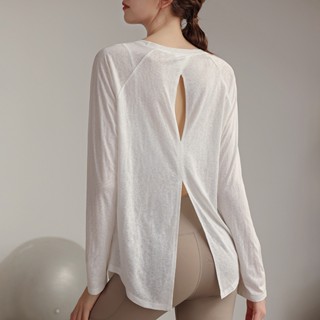 Wmuncc 2026 เสื้อยืด ทรงหลวม เข้ารูป เหมาะกับเล่นโยคะ พิลาทิ…