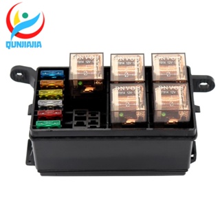 [qunjiajia.th] รีเลย์ฟิวส์ 6 ทาง 12V พร้อมกล่องฟิวส์ ATO ATC 6 ช่อง สําหรับรถยนต์