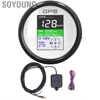 Soyoung Speedometer Multifunction Boat Odometer 85mm Knot Mph Km/H DC9‑32V TFT Screen for Truck Car