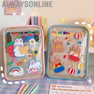 Alwaysonline Tablet Storage Bag Multipurpose Large  Transparent Cartoon Cute  11in