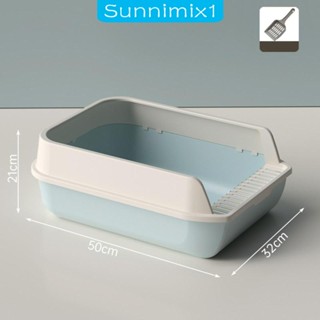 [Sunnimix1] กระบะทรายแมว แบบเปิด ขนาดใหญ่ สําหรับสัตว์เลี้ยง กระต่าย แมว