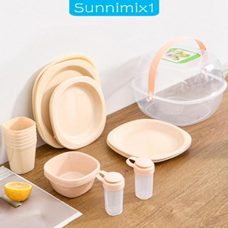 [Sunnimix1] จานชามอาหาร สําหรับตั้งแคมป์ บาร์บีคิว ตกปลา ชายหาด