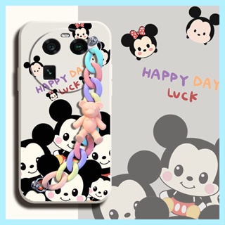cute Cartoon Phone Case For OPPO Find X6 Skin feel silicone Lens bump protection protective case Nordic style Back Cover