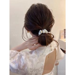 0818-YWSN Dual-Use ~ Light Luxury Minority Pearl Bracelet Simple Elegant High Sense Korean Rubber Band Female Hair Rope Summer TLL1