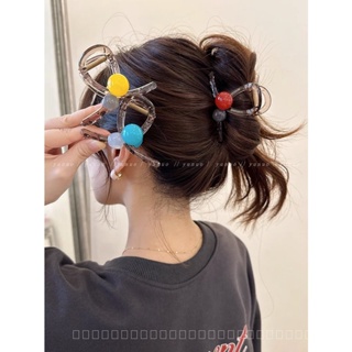 0818-YWSN Sugar Snap Peas ~ Fresh Medium Hairpin Womens Back Head Updo Ins Simple Grip High Sense New Shark Clip LCTL