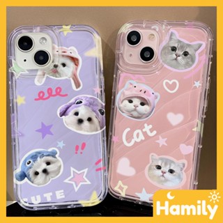 For iPhone 14 Pro Max iPhone Case Water Ripple Clear Case TPU Shockproof Soft Transparent Cute Dog Cat Compatible with iPhone 13 Pro Max 12 Pro Max 11 XR XS 7