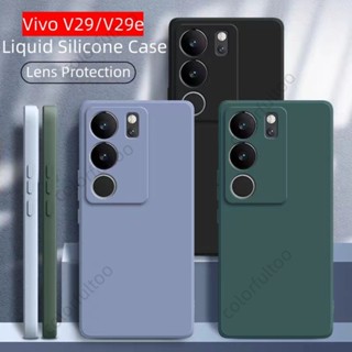  Vivo V29 2023 Casing For Vivo V29 5G V29e V29 Pro V29Pro 4G 5G Square Liquid Silicone Phone Case Ultra Thin Simple Couple TPU Soft Case Cover