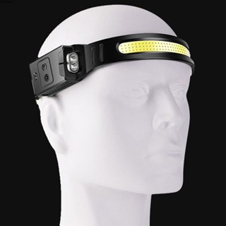 Outdoor MINI Multi-Function Strong Light Induction ไฟหน้า Cob Adventure Fishing Lamp ไฟฉายฟลัดไลท์แบบพกพาโคมไฟทำงาน Aube