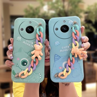 Lens bump protection Simplicity Phone Case For OPPO Realme11 Cartoon phone case Nordic style Liquid silicone shell