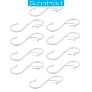 [Sunnimix1] ตะขอแขวนหม้อ รูปตัว S อเนกประสงค์ กันตก สําหรับแขวนกระทะ เครื่องประดับ เครื่องครัว 10 ชิ้น