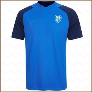 เสื้อยืดกีฬา แขนสั้น คอกลม ลาย Leeds United Jersey HQ1 2023-2024 พลัสไซซ์ QH1